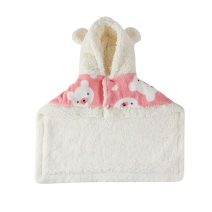 Pet Clothes Warm Thickened Flannel Hooded Shawl Pajamas