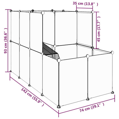 vidaXL Small Animal Cage DIY Small Animal House Rabbit Hutch PP and Steel