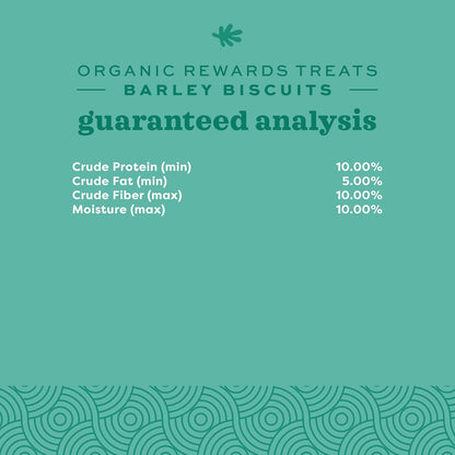 Animal Health Organic Rewards Barley Biscuit Treats, Barley Guinea Pig & Bunny Treats, Pet Snack for Rabbit, Carrot, Apple, Made with  Guinea Pig Hay, Alfalfa for Rabbit, 2.65 Oz Bag
