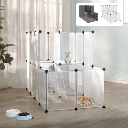 vidaXL Small Animal Cage DIY Small Animal House Rabbit Hutch PP and Steel
